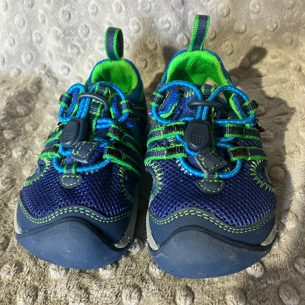 Kids Blue and Green Teva sandals